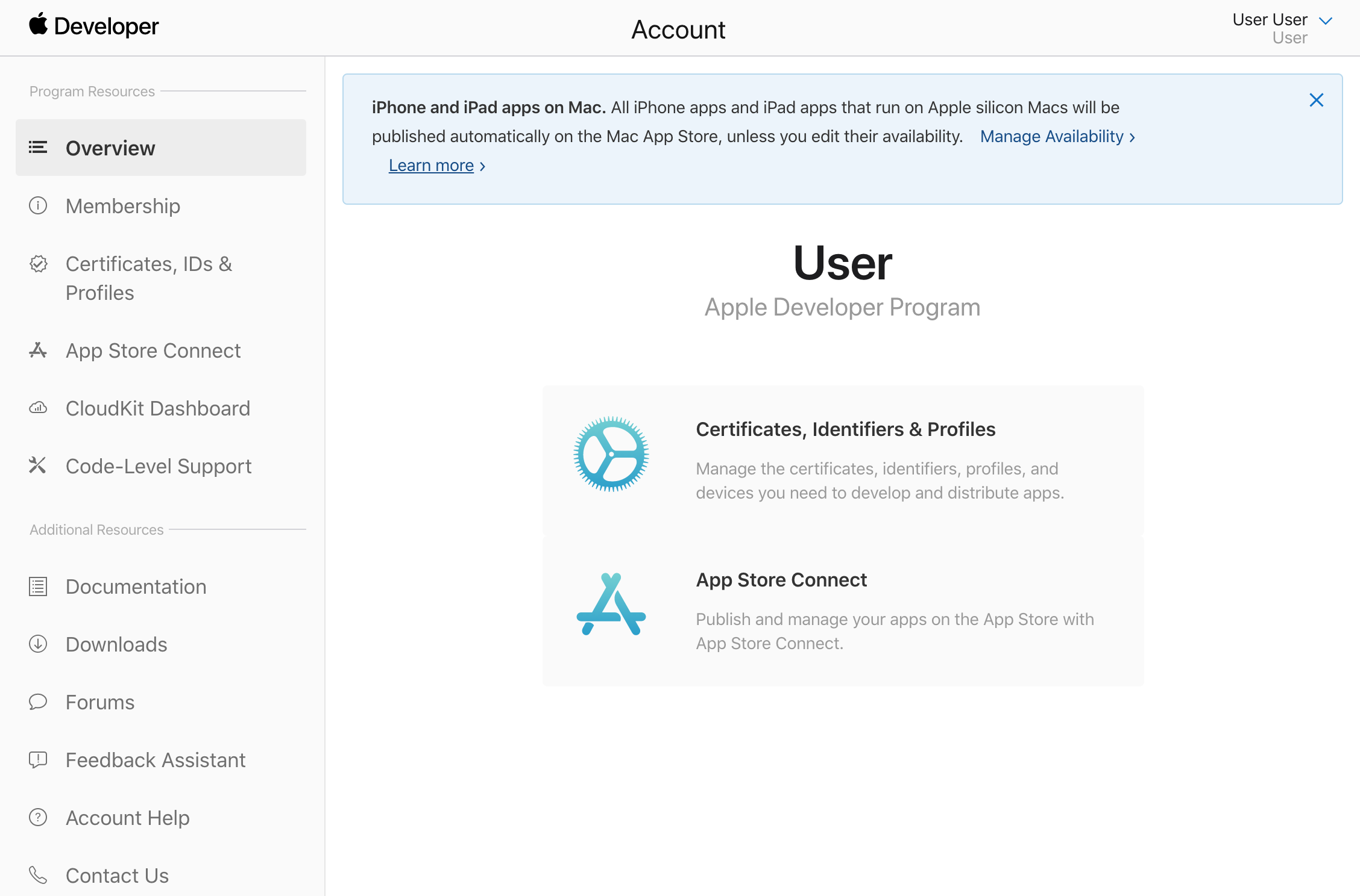 Apple Developer Account