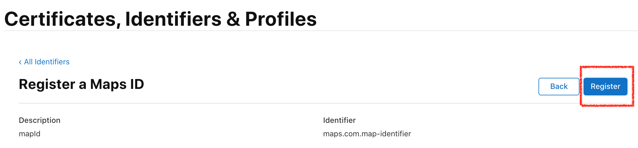 Register Map ID