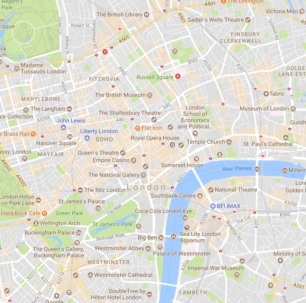 google tourist map