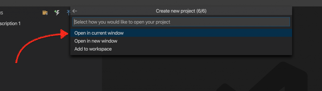 How to open a function project in Visual Studio Code