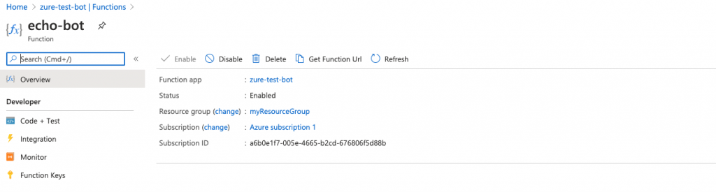 How to get Azure Function URL