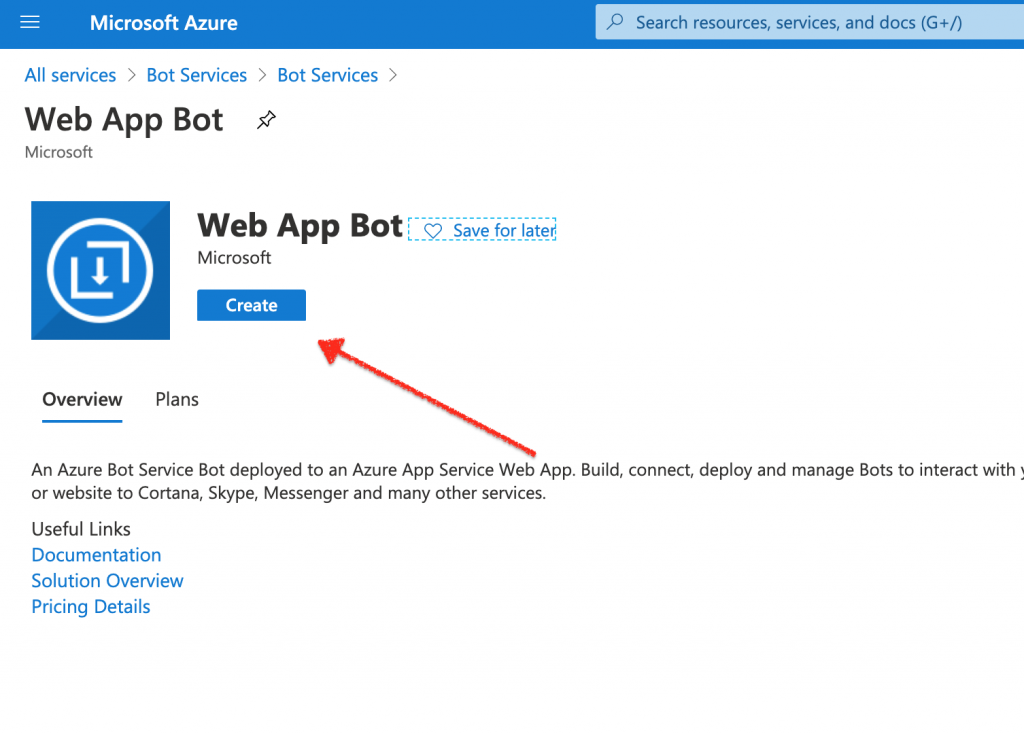 Create Web App Bot